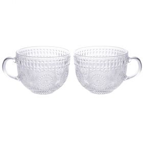 Set 2 tazze jumbo 440 ml in vetro