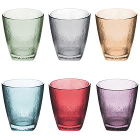 Set 6 bicchieri acqua 330 ml, Ice Color Sibilla