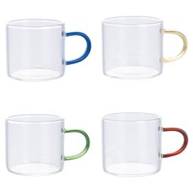 Tazzina caffè 90 ml manico color in vetro borosilicato