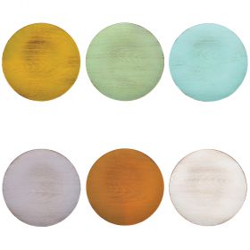 Sottopiatto tondo effetto legno Ø33 cm