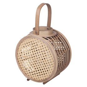 Lanterna decorativa grande in rattan h. 29 cm, Natural