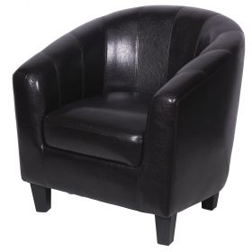 Poltrona living marrone scuro lucido, Sibilla