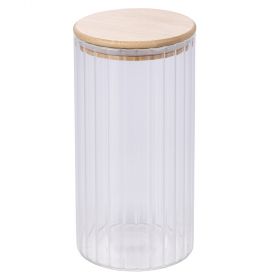 Barattolo 1,5 L in vetro borosilicato, coperchio in bambù, SìChef