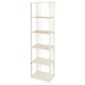 Scaffale 6 ripiani in ferro 45x31xh.175 cm, avorio, Esté
