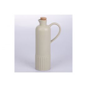 Oliera 635 ml in ceramica, tappo in sughero, verde salvia, 4 Toni