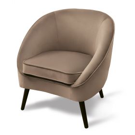 Poltrona salotto design moderno, tortora, Sibilla