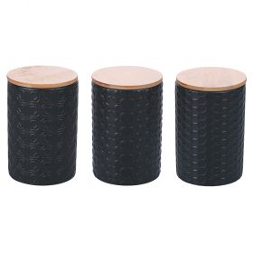 Set 3 barattoli 750 ml in ceramica, Shapes Geometrie