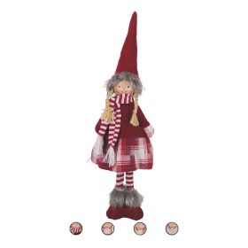 Bambola natalizia, gambe lunghe, h. 52 cm, Santa's House