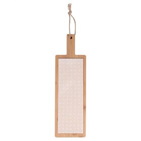 Tagliere rettangolare in ceramica e bambù, 40x12,5 cm, Ginza