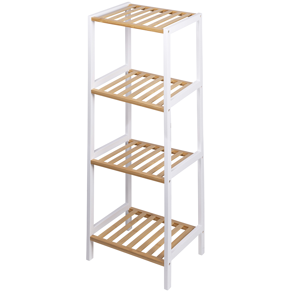 Galileo Mobiletto Bagno 4 Ripiani In Bambù E Mdf, Sìordine