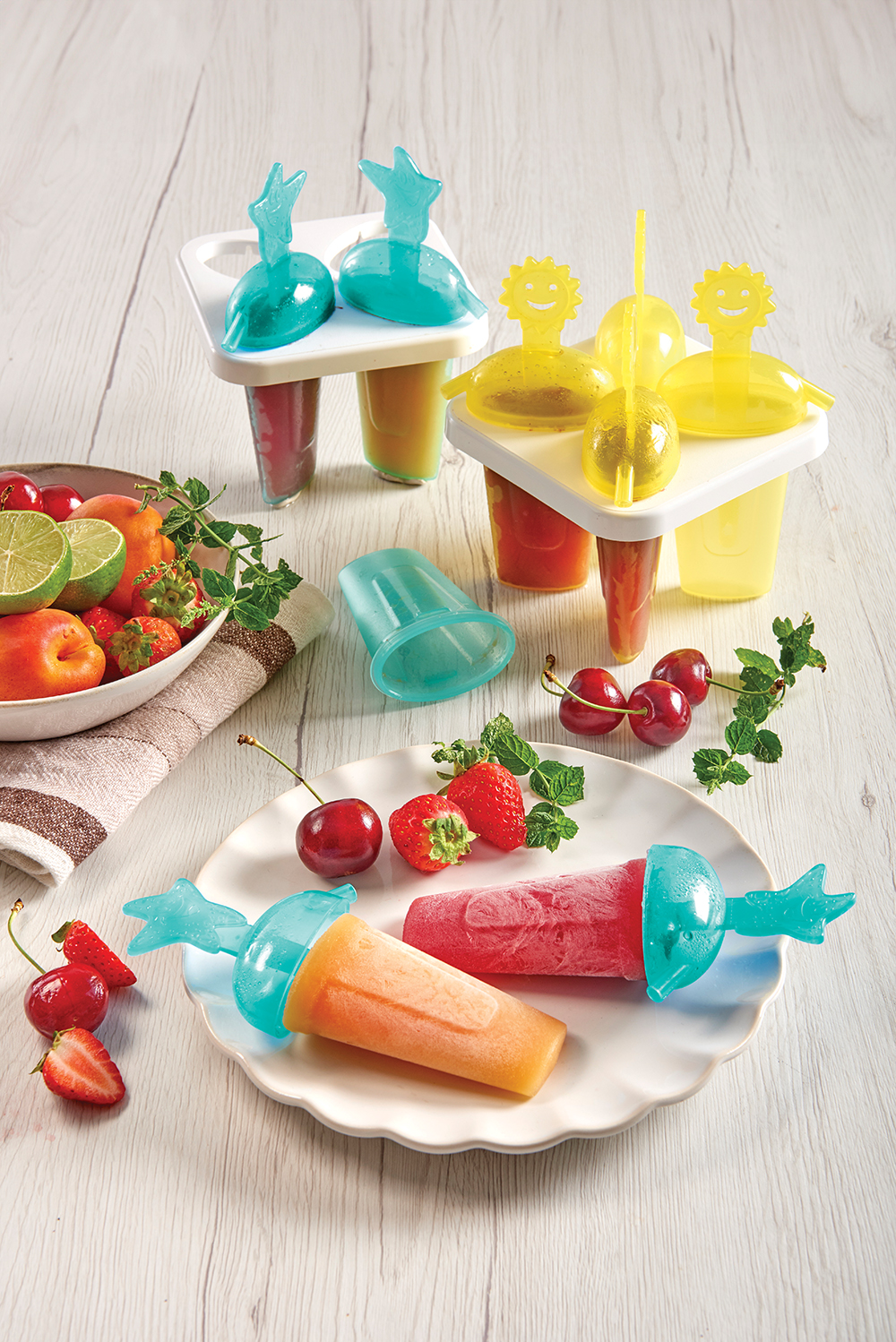 Set 4 forma ghiaccio con vassoio,  Mister Ghiacciolo Snips