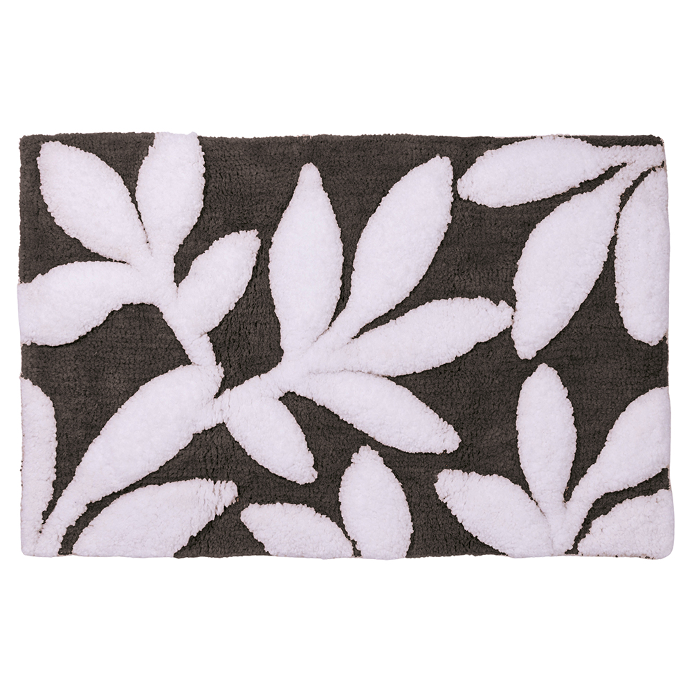 Tappeto bagno nero 50x80 cm in poliestere, Essence