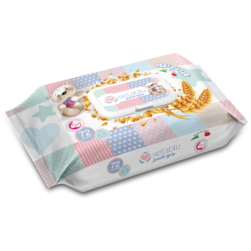 Salviette baby 72 pezzi, essenza latte di avena, Esseci