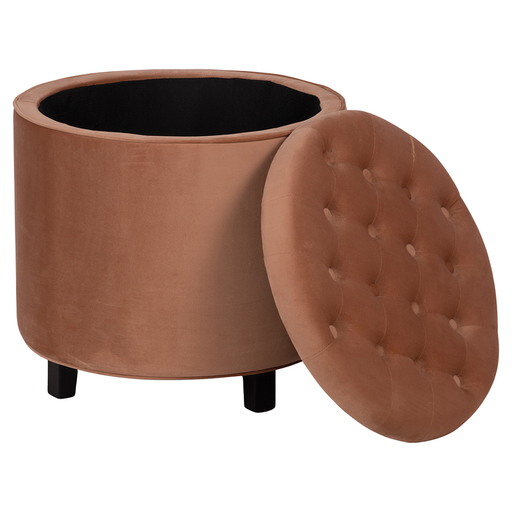 Pouf contenitore multiuso, cammello, Sibilla