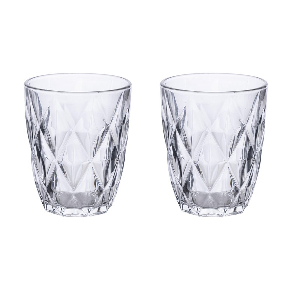 Set 2 bicchieri acqua 340 ml, trasparente, Celine Sibilla