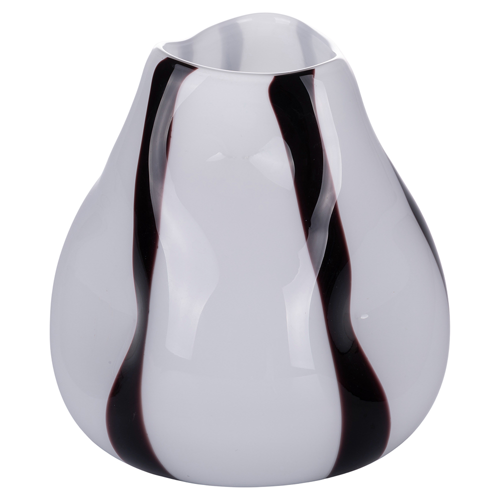 Vaso arredo in vetro riciclato h. 20 cm, Black Velvet Sibilla