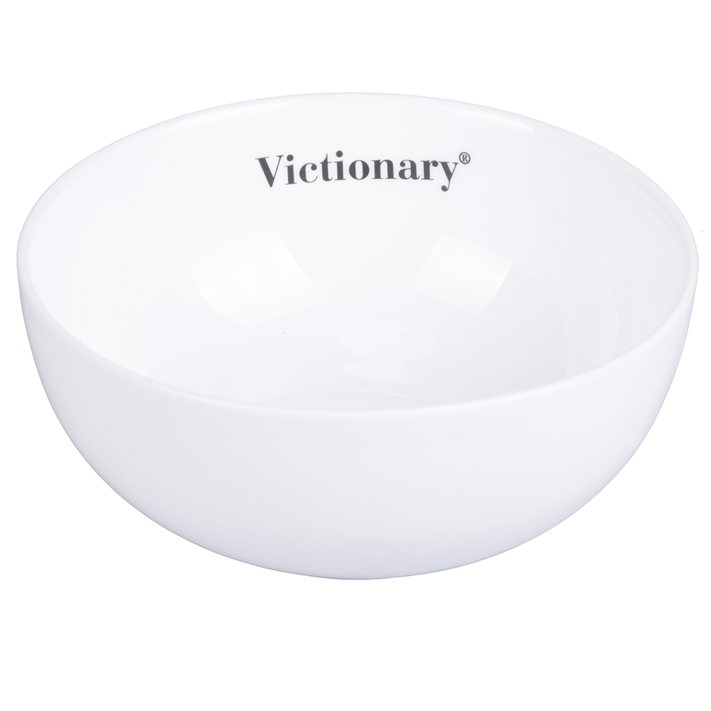 Ciotola tonda in vetro opalino, bianco, Victionary