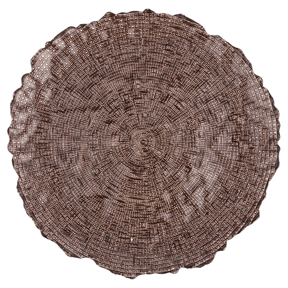 Sottopiatto in vetro chocolate, Wavy