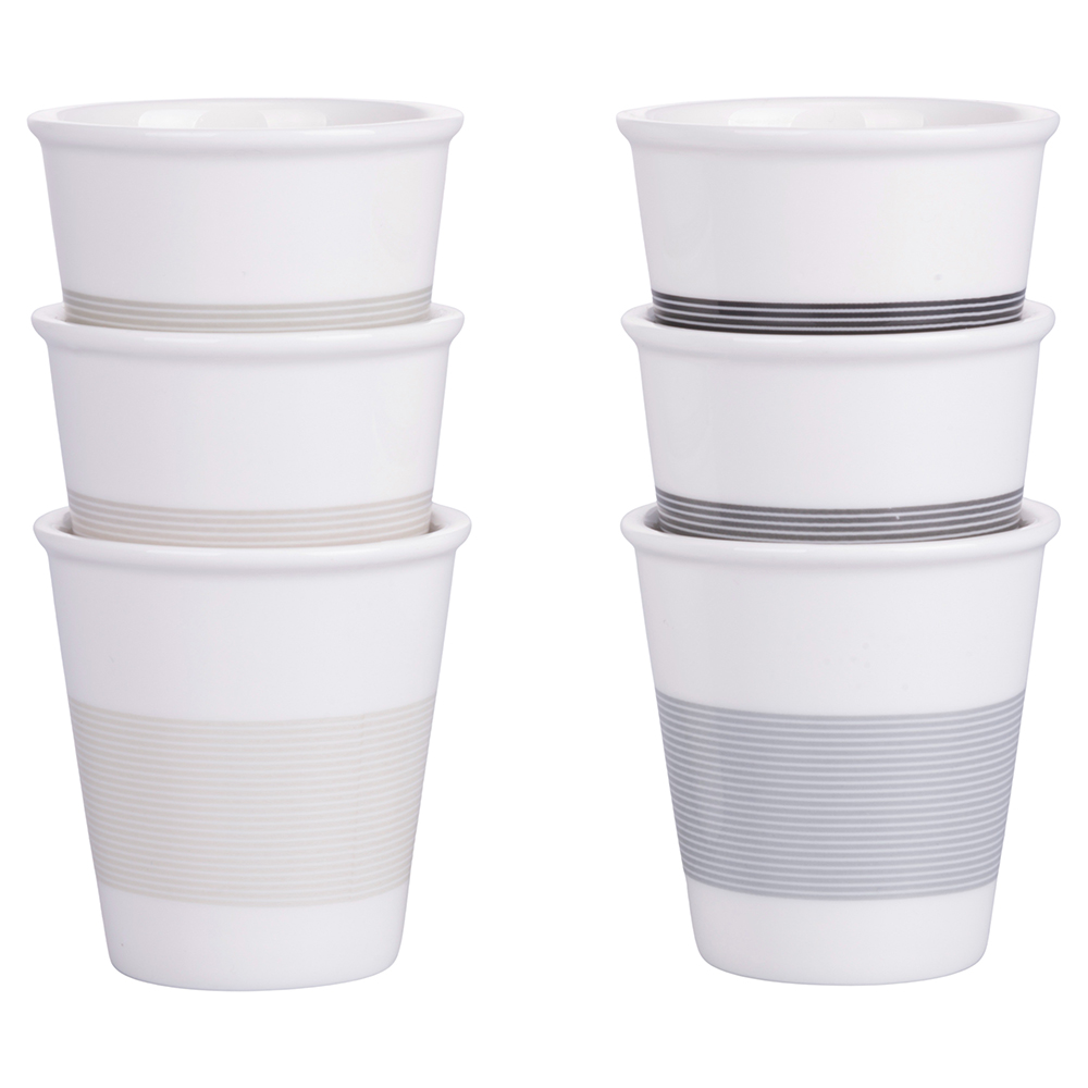 Set 6 tazzine caffè 60 ml in porcellana, Daily Stones