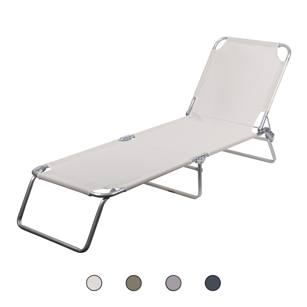 Lettino mare in alluminio, richiudibile, Viareggio Esté