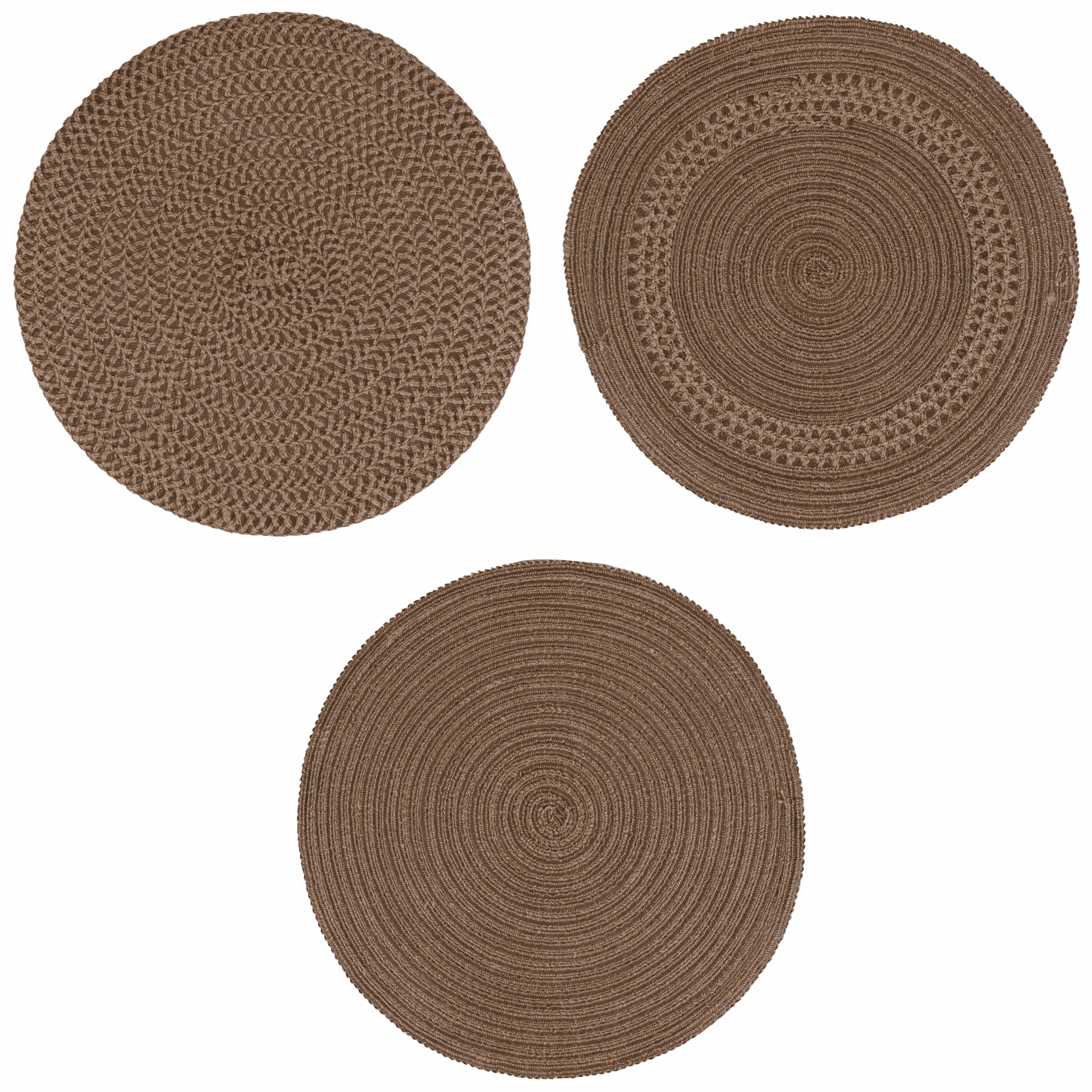 Tovaglietta tonda misto lino, Shades of Chocolate