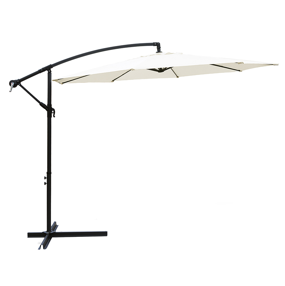 Ombrellone lampara da giardino écru Ø 300 x h. 245 cm, Kios Esté