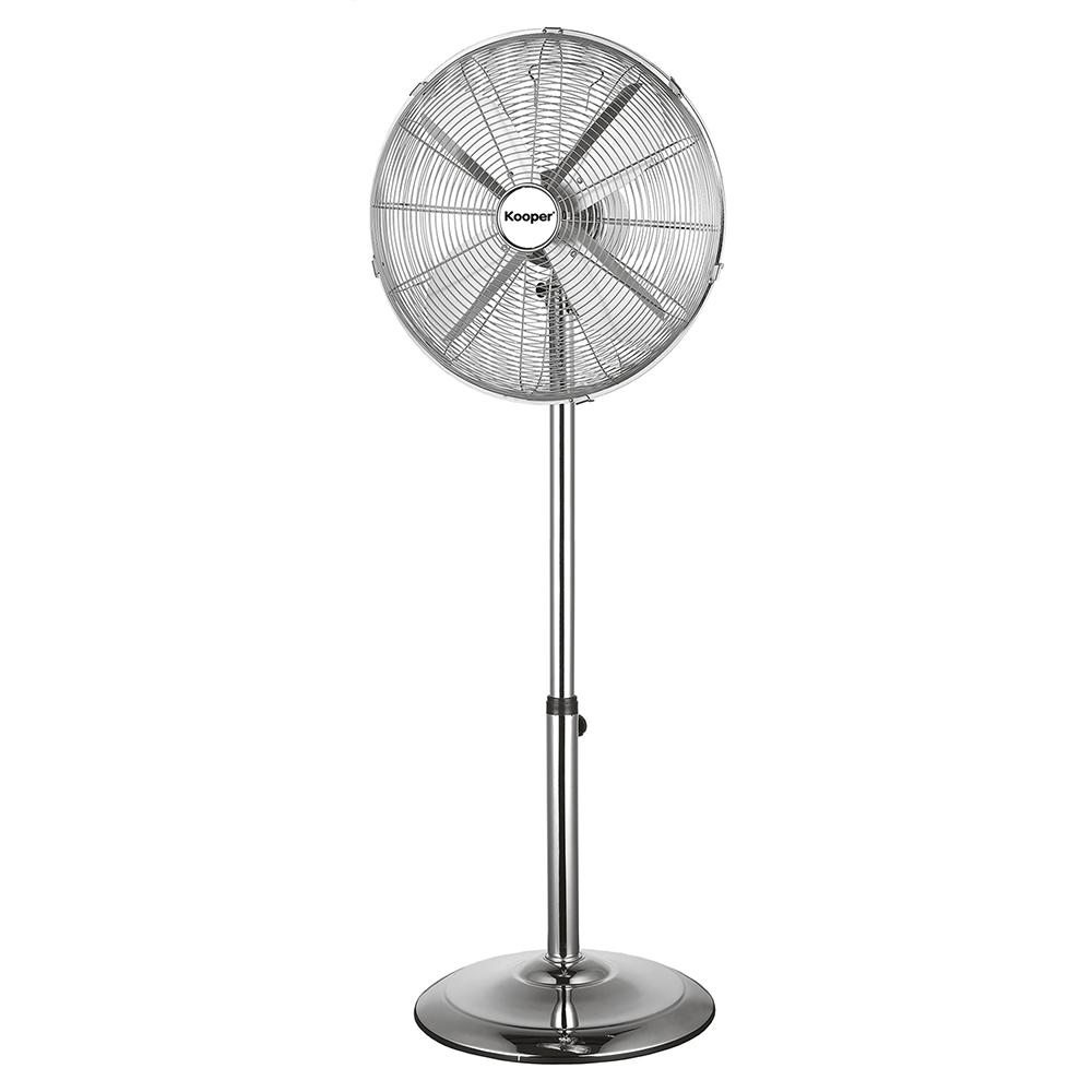Ventilatore a piantana 4 pale Ø 40 cm, 50W, silver, Kooper