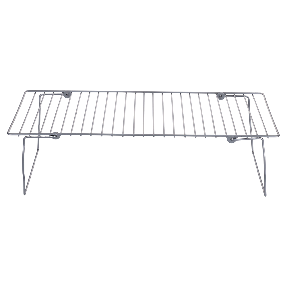 Divisorio per scaffale in ferro pieghevole 45x20 cm, silver