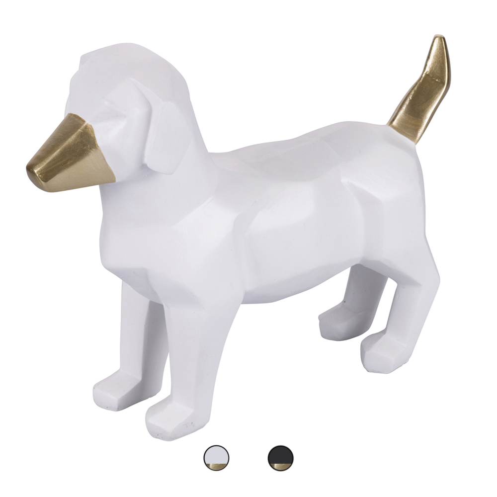 Virgola cane decorativo in poliresina, Sibilla