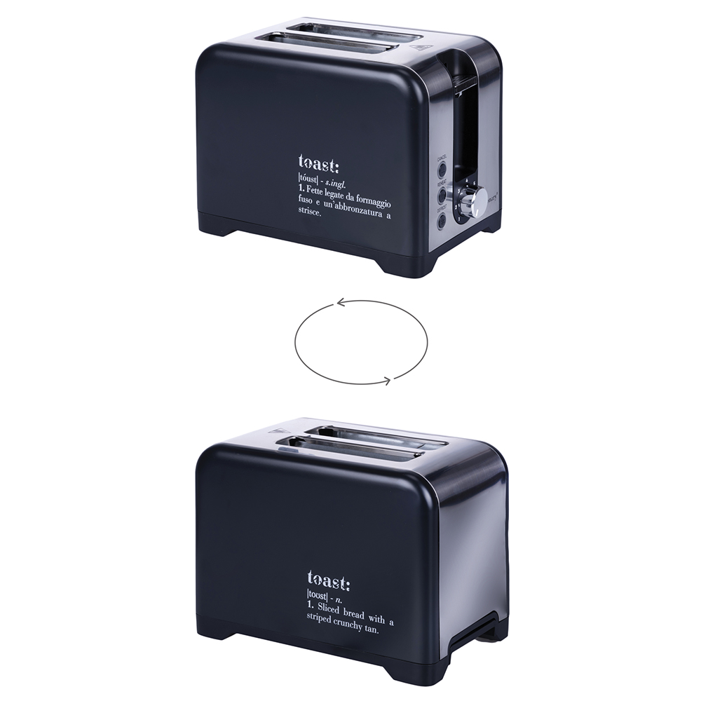 Tostapane, 2 aperture, 780-930 W, antracite, Victionary