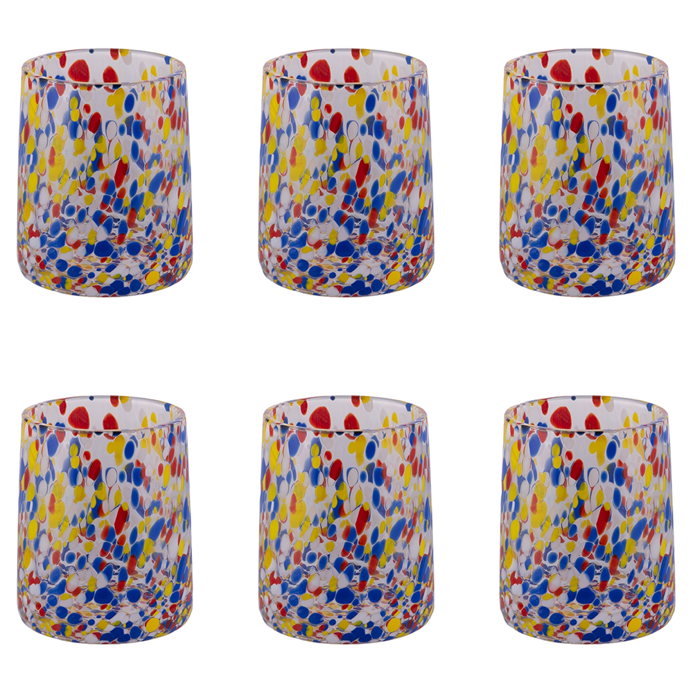 Set 6 bicchieri acqua 370 ml, Candy Multicolor