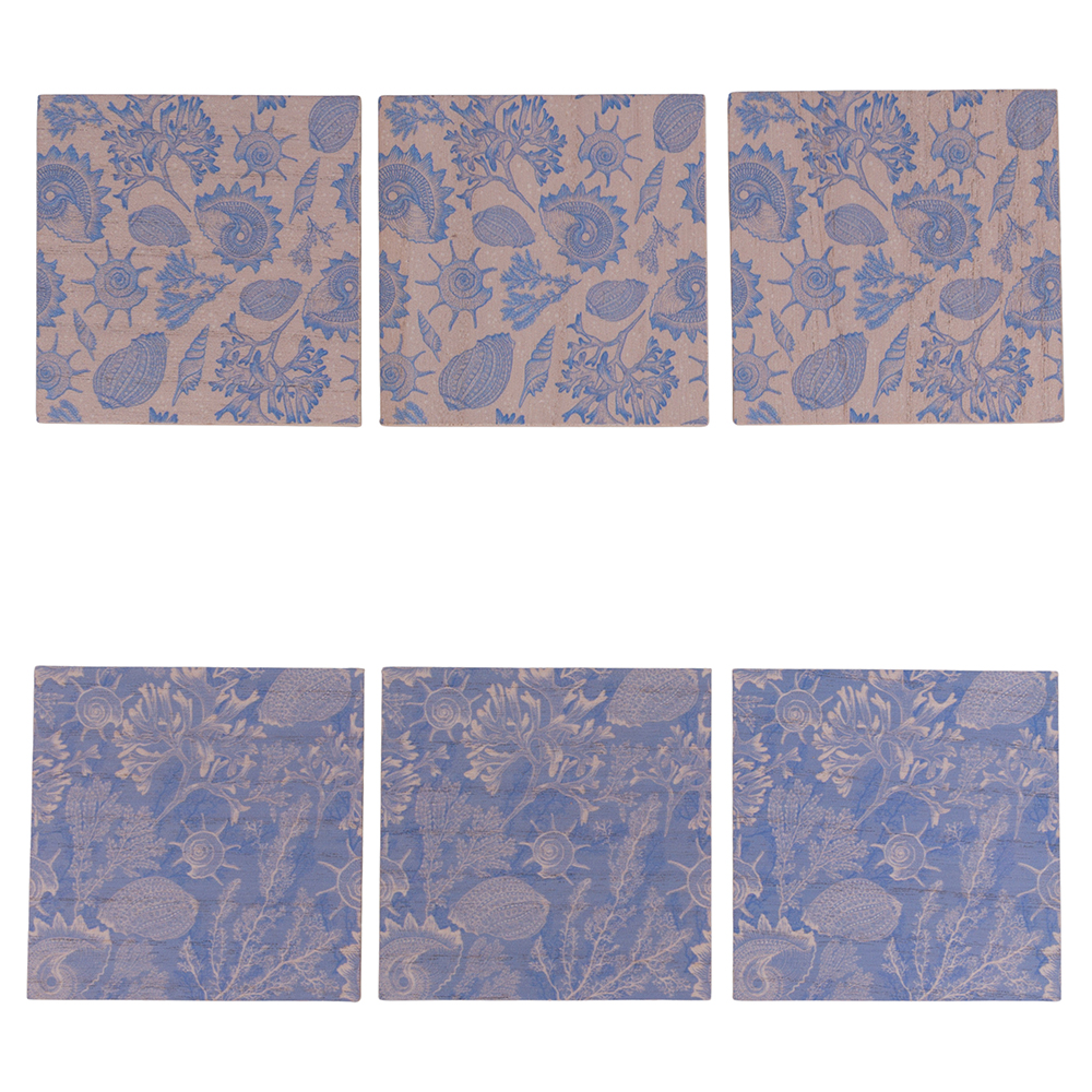 <p>Set 6 sottobicchieri in legno mdf, Nautical Chic</p>