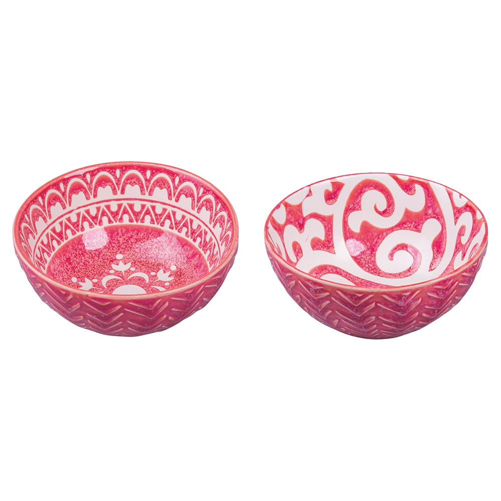 Ciotola tonda 12,5 cm in ceramica doppio decoro, Reactive