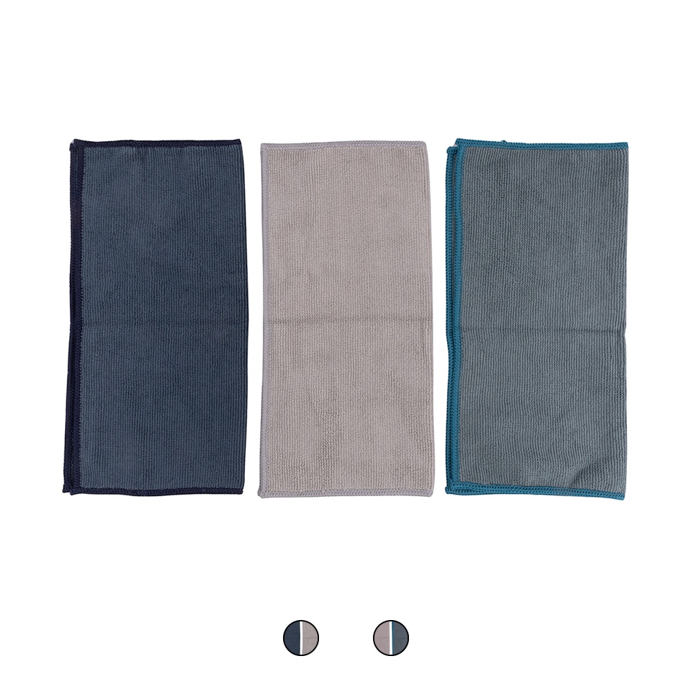Set 3 panni pulizia in microfibra 30x30 cm