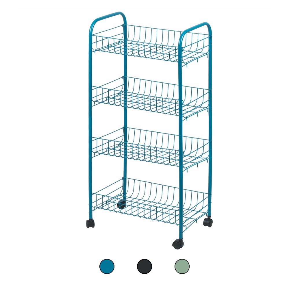 Carrello da cucina 4 ripiani con ruote