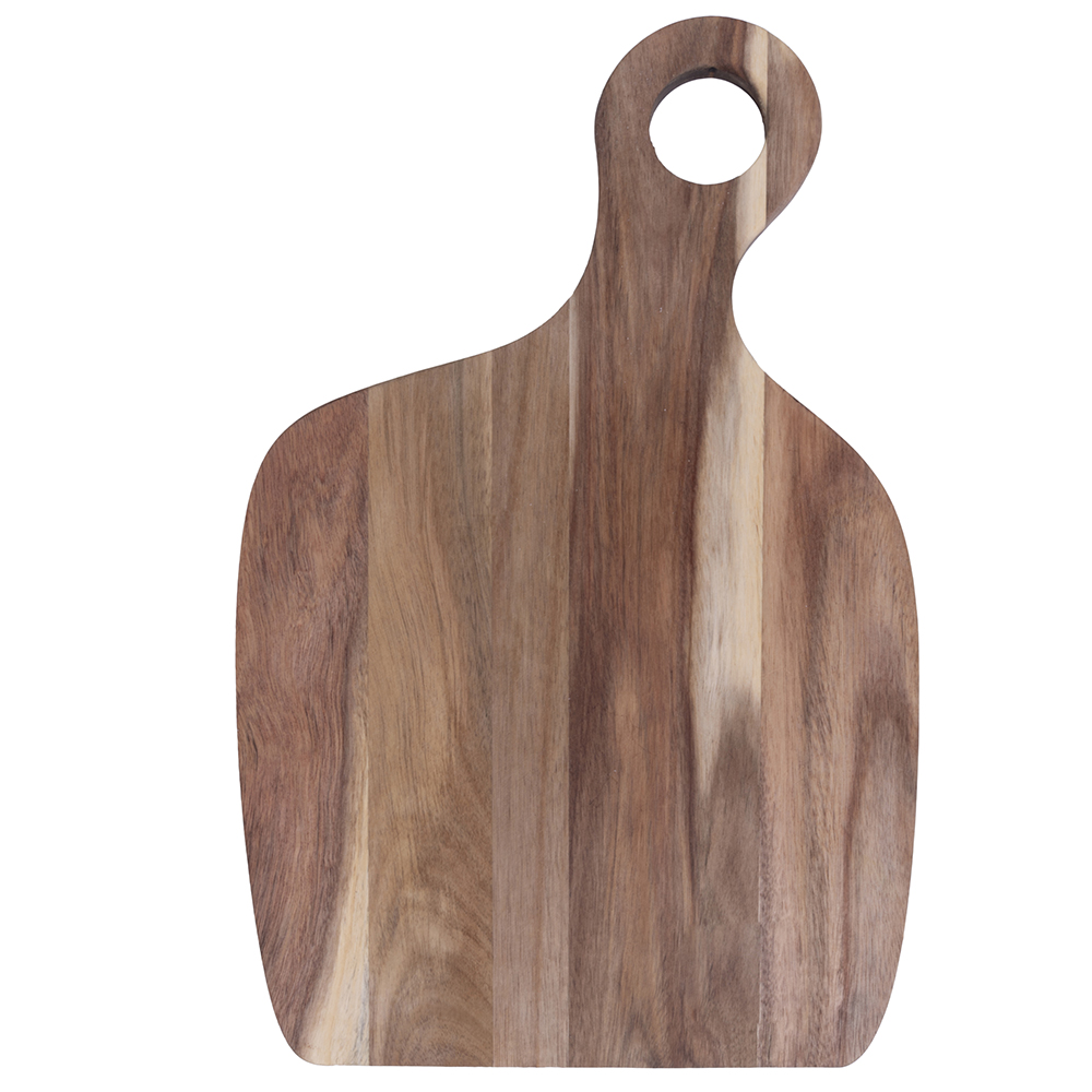 Tagliere asimmetrico in legno di acacia, 28x43 cm, Woody