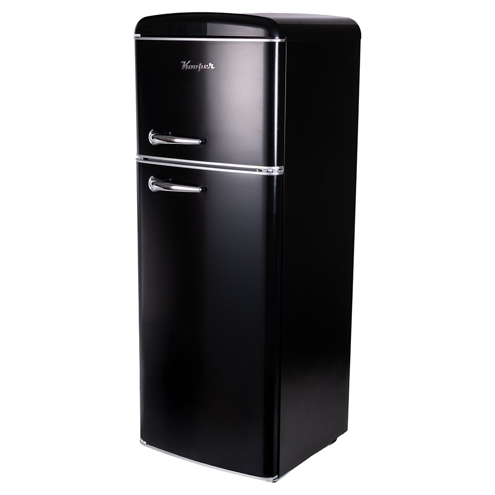 Frigorifero vintage doppia porta 240 L 54,6x55,4x148,7cm, nero, Kooper