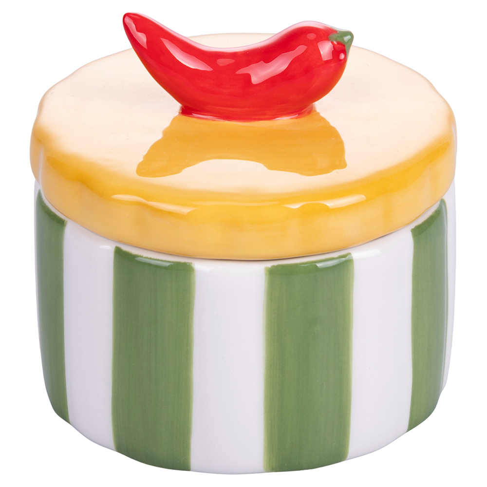 Vasetto in ceramica 160 ml, coperchio design peperoncino, Fruit Life