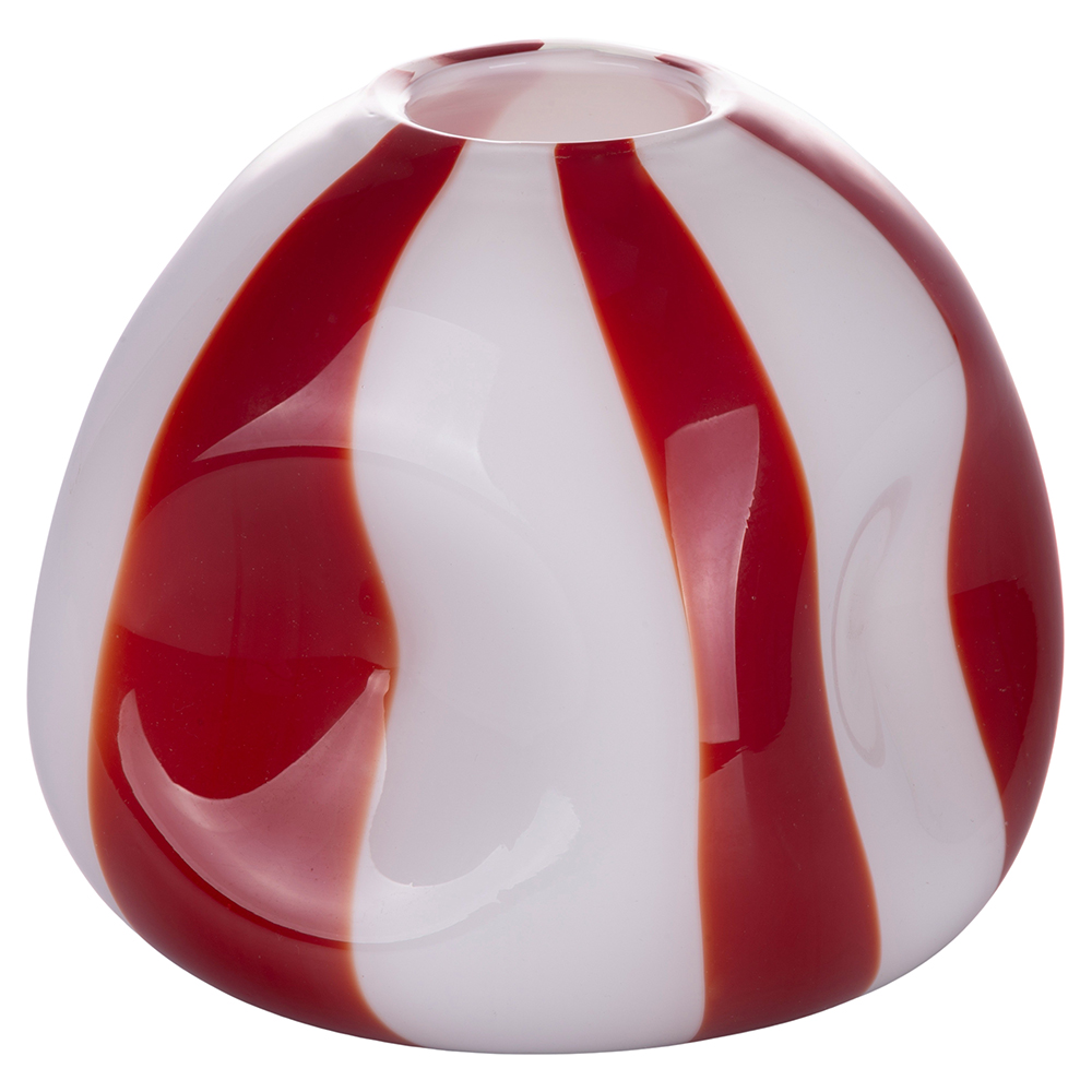 Vaso arredo in vetro riciclato h. 18 cm, Red Velvet Sibilla