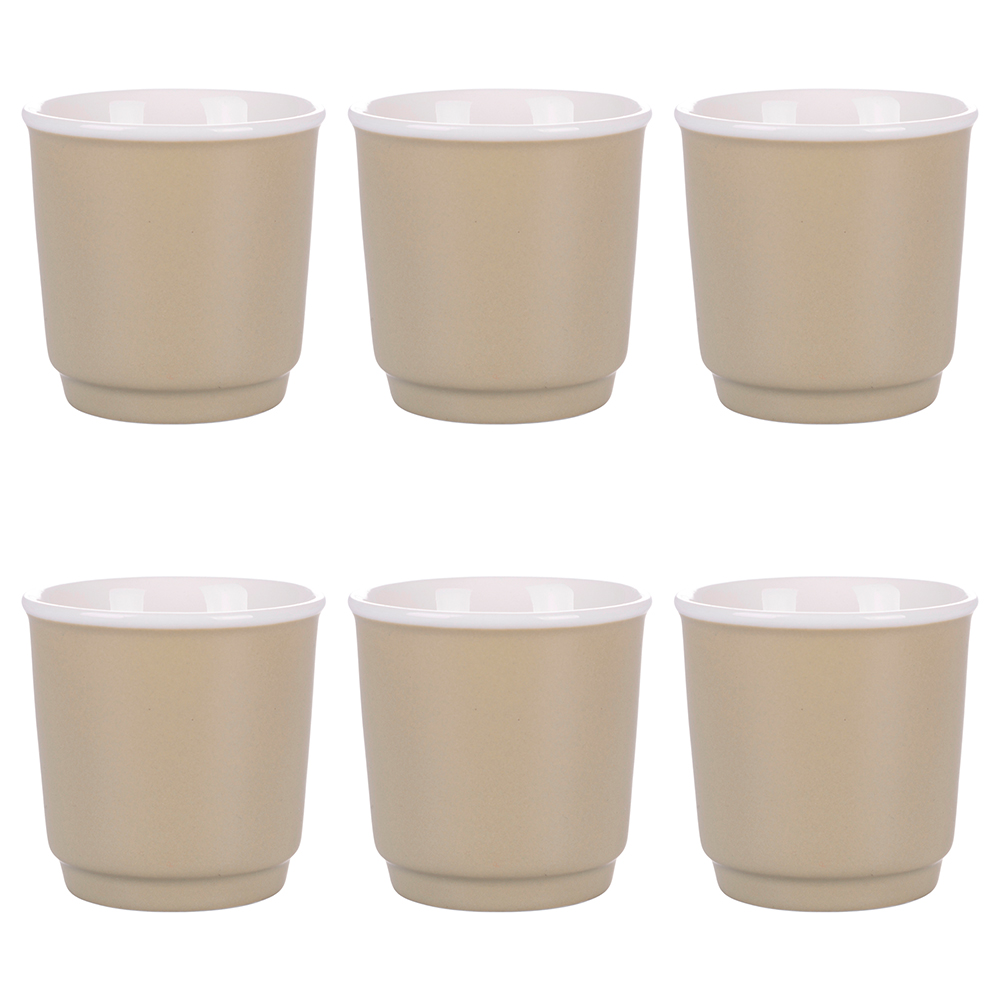 Set 6 tazzine caffè 100 ml, Cedro pedro, Forma