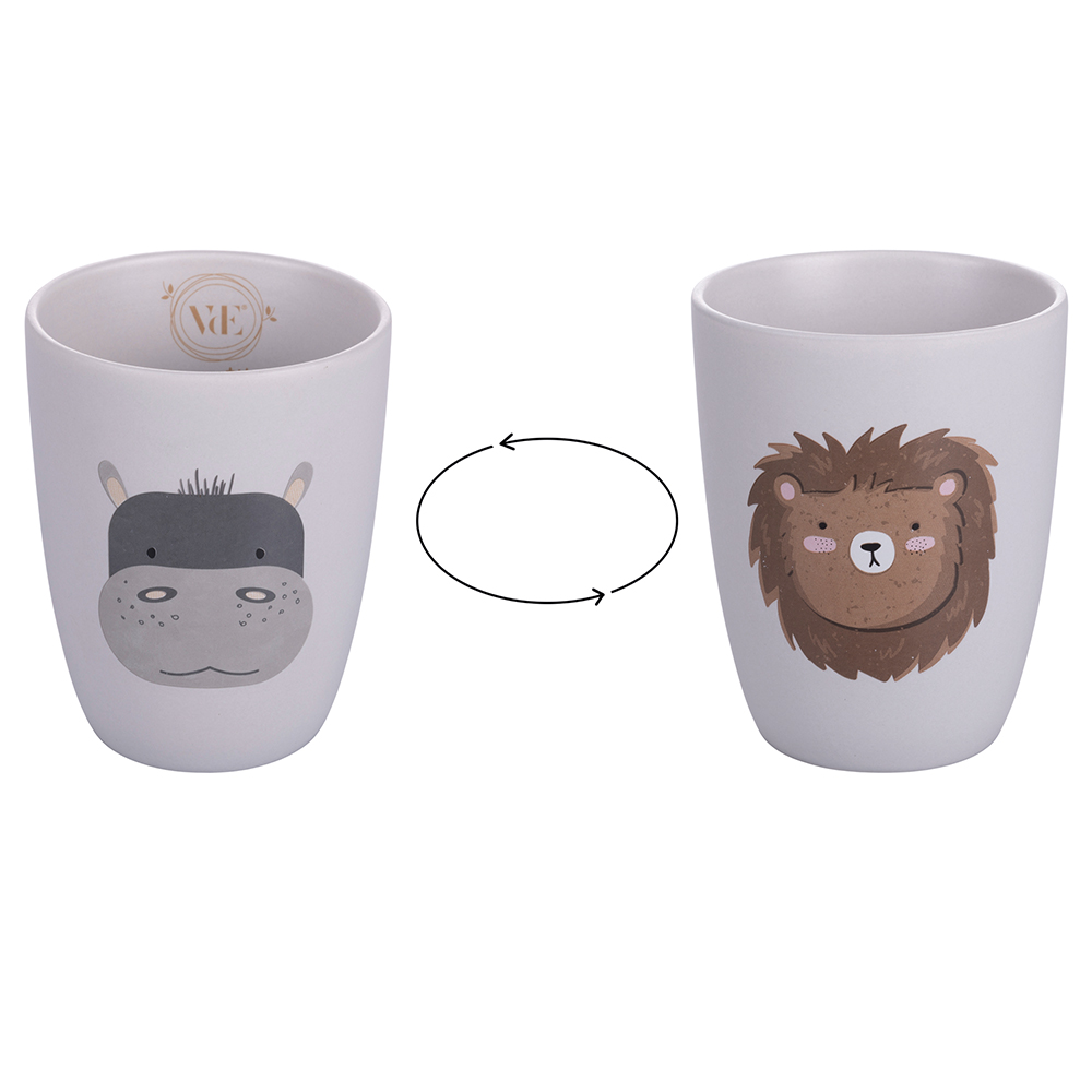 Bicchiere porta spazzolini/penne kids in porcellana, Les Petites Safari