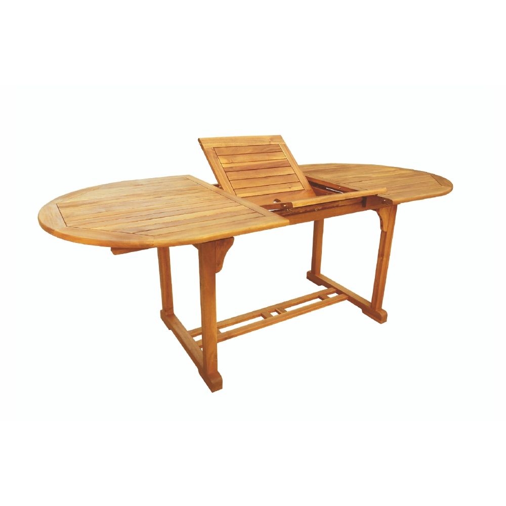 Tavolo ovale estensibile 180-240x100x75 cm in acacia, Bali Estè