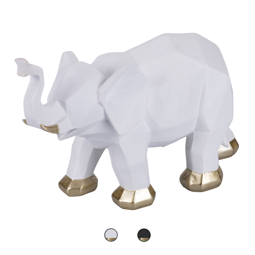 Elepunk elefante decorativo in poliresina, Sibilla