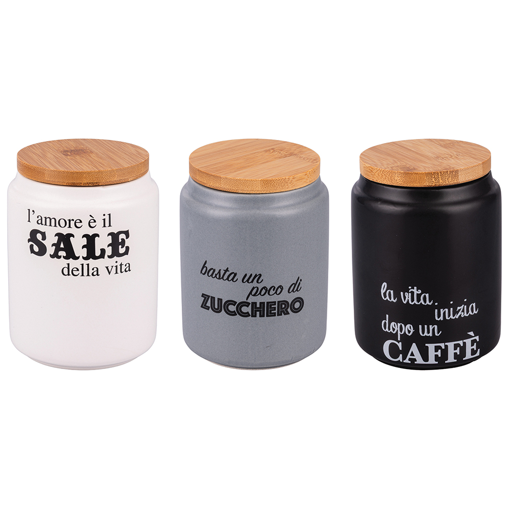 Set 3 barattoli sale, zucchero e caffè 900 ml, Idee