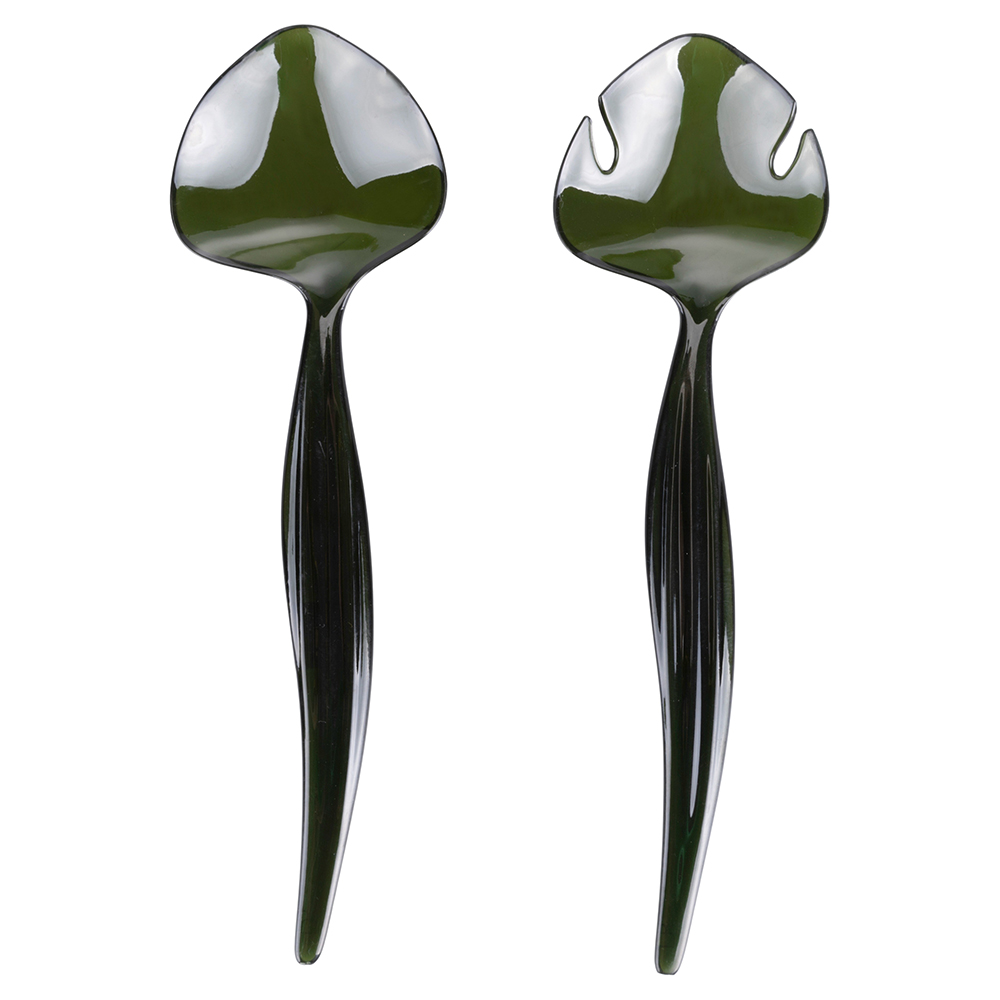Set 2 posate per insalata, verde, La Cucina