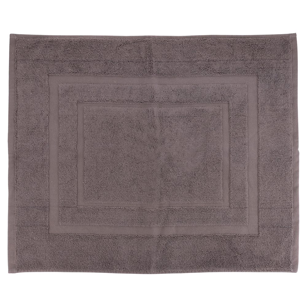 Tappeto bagno 50x60 cm in cotone, grigio, Sibilla